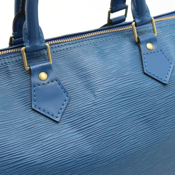 12440777 8 Louis Vuitton Epi Speedy 35 Handbag Toledo Blue