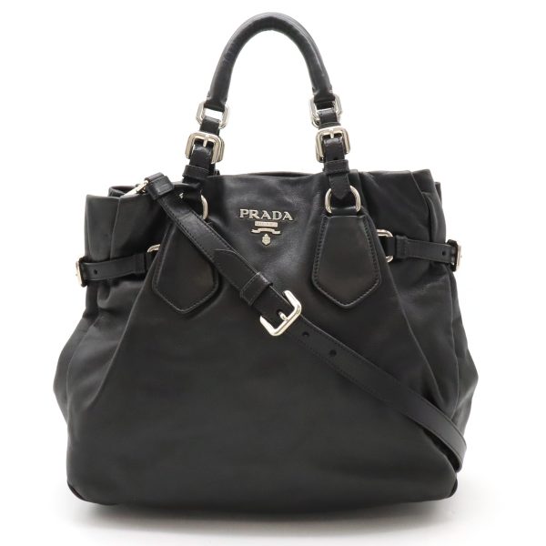 12440983 1 Prada Tote Bag Leather Nero