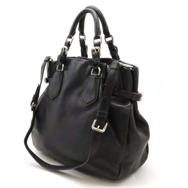 12440983 2 Prada Tote Bag Leather Nero