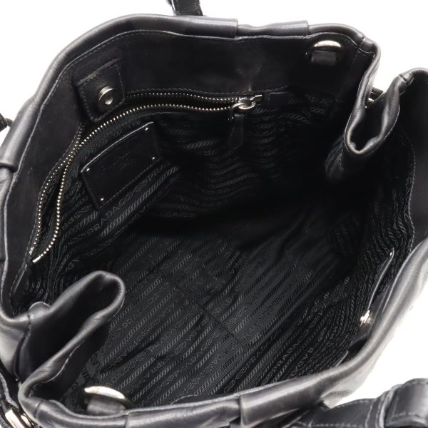 12440983 5 Prada Tote Bag Leather Nero