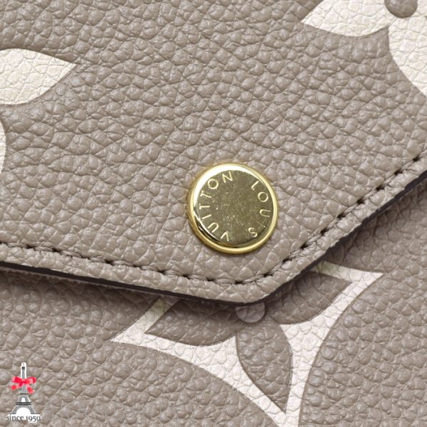 131253 8 Louis Vuitton Pochette Felicie Monogram Empreinte Creme