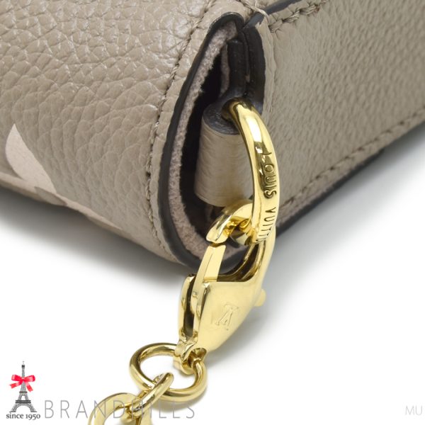 131253 9 Louis Vuitton Pochette Felicie Monogram Empreinte Creme