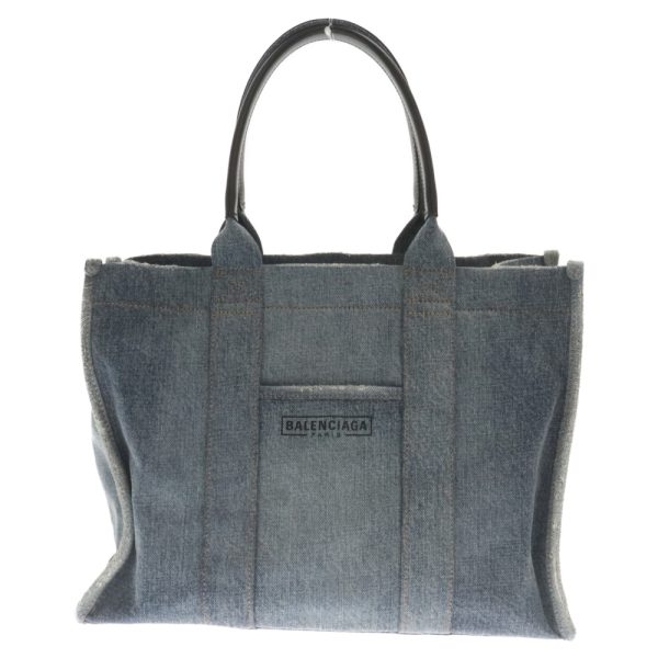 1324f050006 1 BALENCIAGA Hardware Tote Shoulder Bag Denim Blue