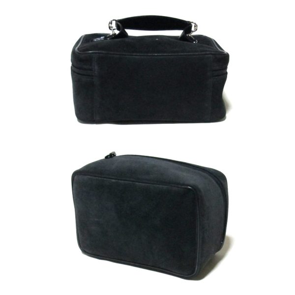 134730 2 Vintage Gucci Suede Leather Vanity Case Black