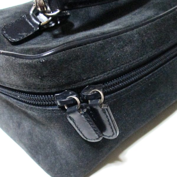 134730 4 Vintage Gucci Suede Leather Vanity Case Black