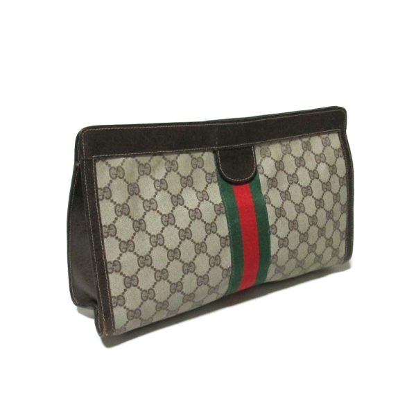 134733 1 Gucci GG Monogram Clutch Bag Wide Size