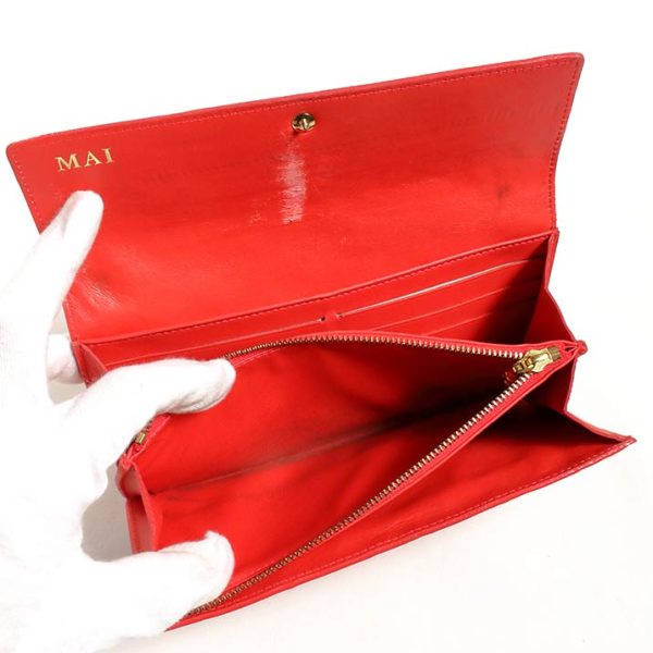 13584 4 Louis Vuitton Portefeuille Sala Long Wallet Leather Red