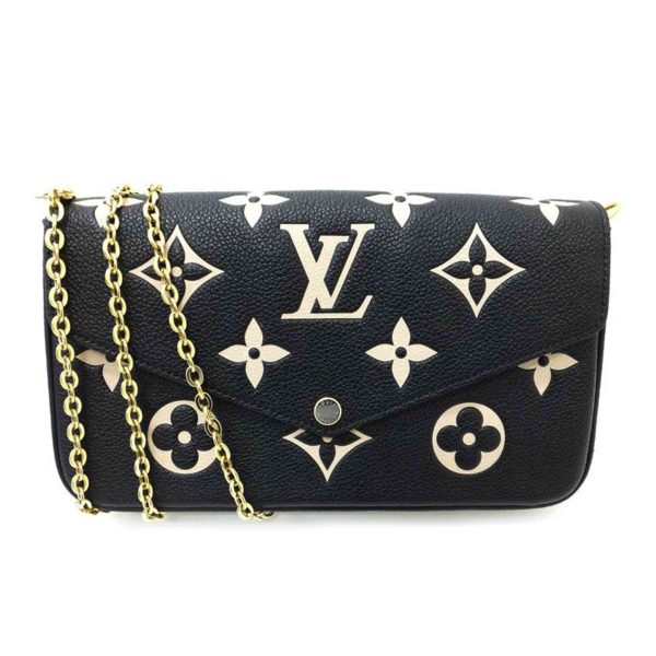 14281 1 Louis Vutton Pochette Empreinte Bicolor Black