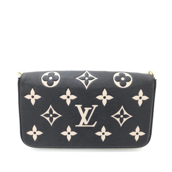 14281 2 Louis Vutton Pochette Empreinte Bicolor Black