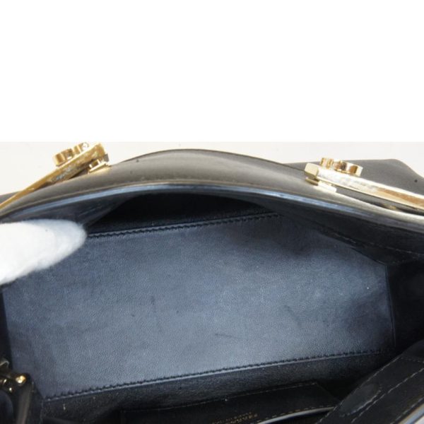 14495 5 Ferragamo Hug Pouch Clutch Shoulder Black