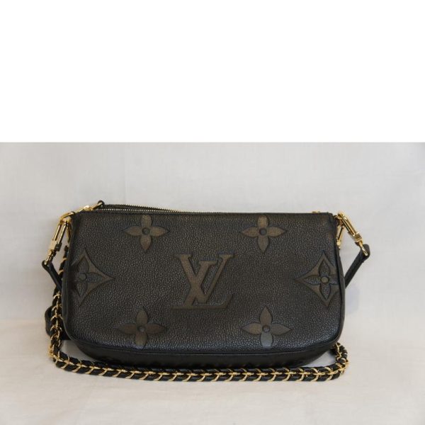 14501 2 Louis Vutton Emplant Multi Pochette Accessory Bag Black