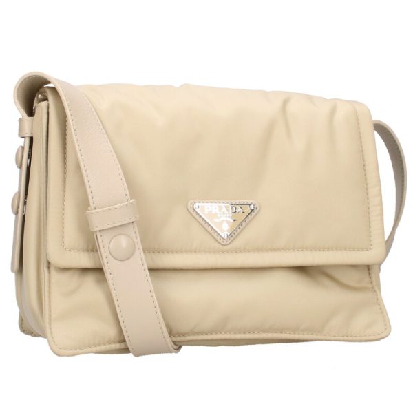 15052 240618 0112 1 Prada Re Nylon Shoulder Bag Nylon Beige