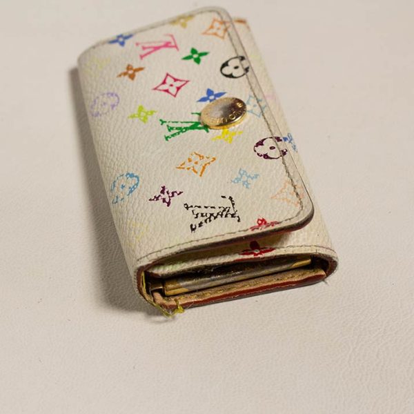 15231 10 Louis Vuitton Key Case Monogram Multicolor White