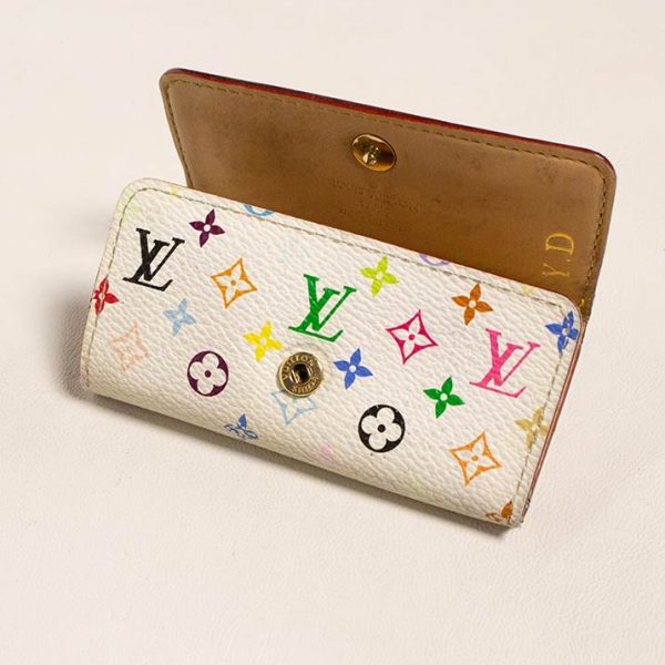 15231 5 Louis Vuitton Key Case Monogram Multicolor White