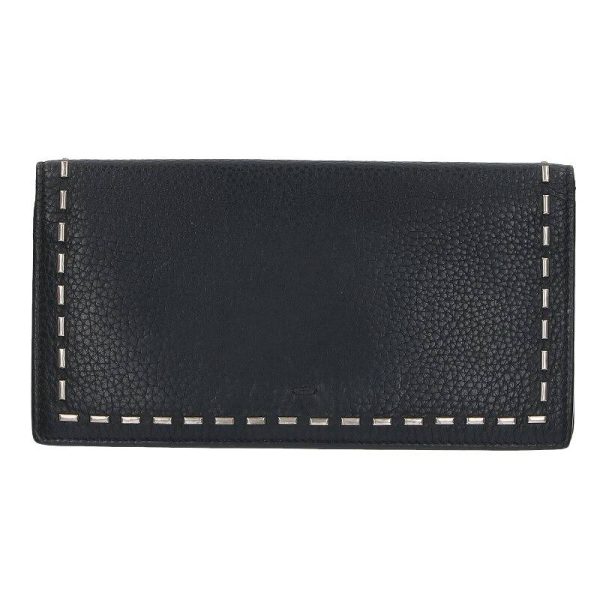 15268 230926 0474 1 Fendi Leather Long Wallet Black