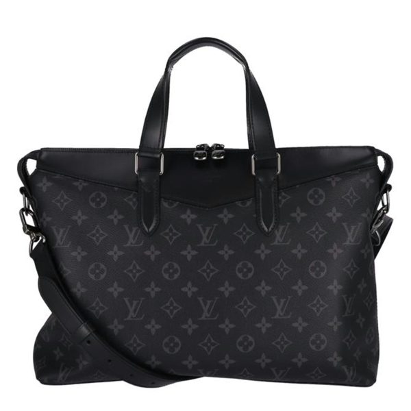 15561 1 Louis Vuitton Briefcase Monogram Eclipse Leather Business Bag Black