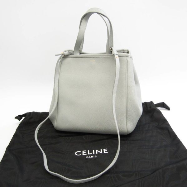 1579207 1234 11 Celine Leather Handbag Shoulder Bag Light Blue Gray