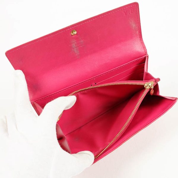 15846 4 Louis Vuitton Portefeuille Sala Long Wallet Leather Pink