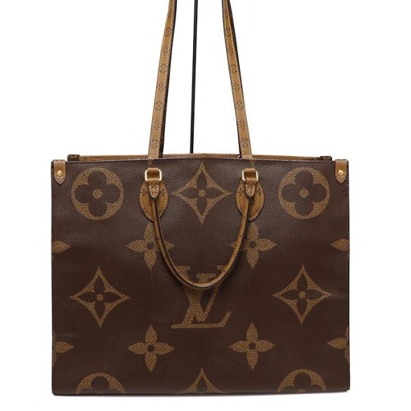 16 3261 Louis Vuitton Giant Monogram Reverse On the Go GM Brown