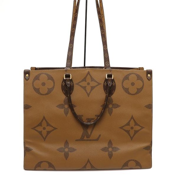 16 3262 Louis Vuitton Giant Monogram Reverse On the Go GM Brown