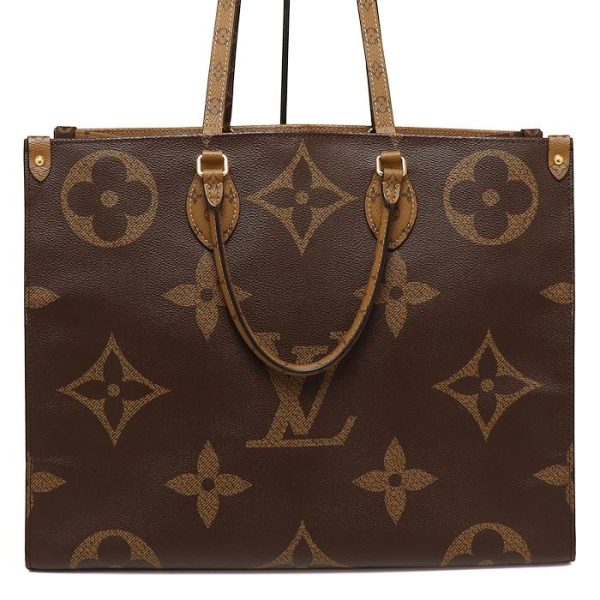 16 3263 Louis Vuitton Giant Monogram Reverse On the Go GM Brown