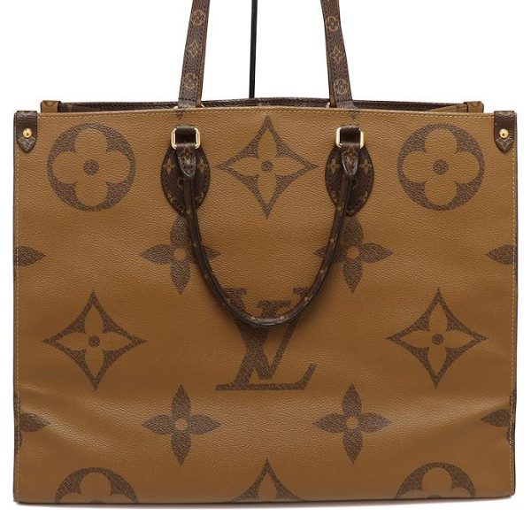 16 3264 Louis Vuitton Giant Monogram Reverse On the Go GM Brown