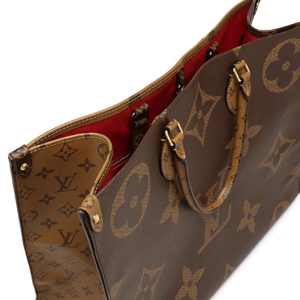 16 3271 Louis Vuitton Giant Monogram Reverse On the Go GM Brown