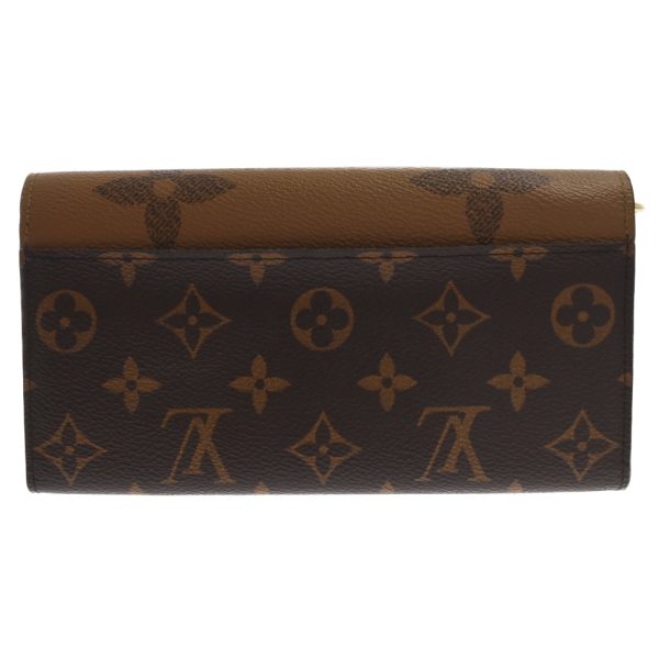 1624f110001 2 LOUIS VUITTON Portefeuille Sarah Monogram Reverse Wallet Canvas Brown