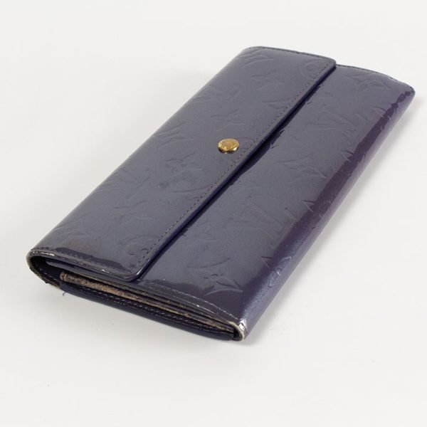 16560 9 Louis Vuitton Pochette Porte Mone Credit Long Wallet Leather Blue