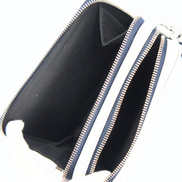 16994 5 Dior Calf Leather Double Zip Shoulder Pouch