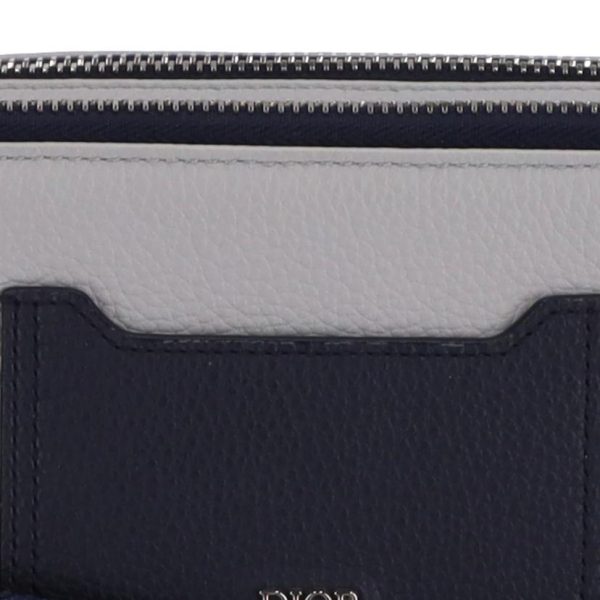 16994 7 Dior Calf Leather Double Zip Shoulder Pouch