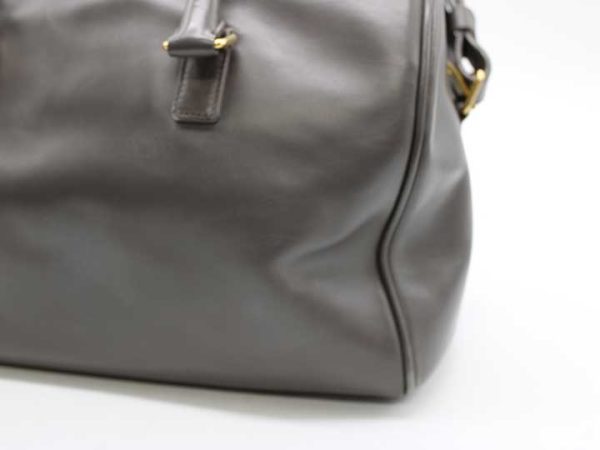 1702 Saint Laurent Classic Duffle 2 Way Zipper Shoulder Bag Gray Ash