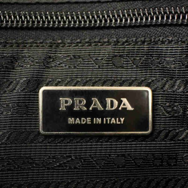 18517 7 Prada Shoulder Bag Nylon Crossbody Gusset Approx Black