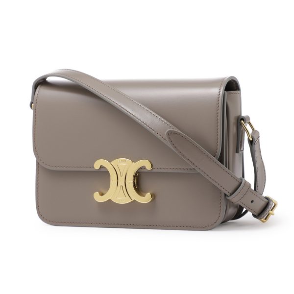 18842 3bf4 10bl01 Celine Teen Triomphe Shoulder Bag Gray