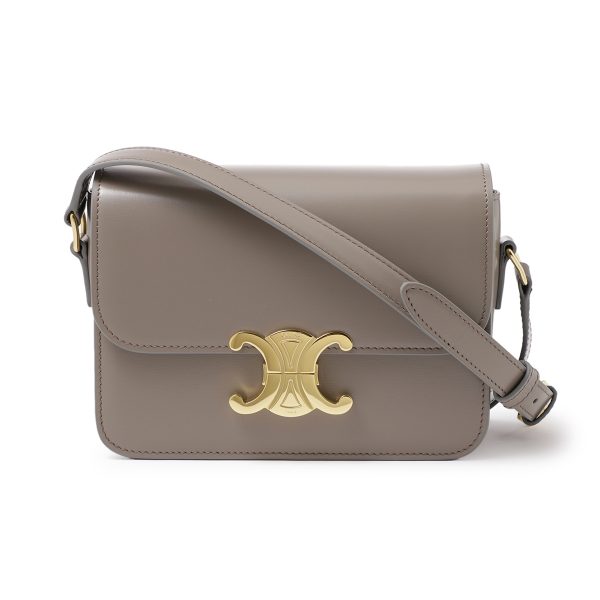 18842 3bf4 10bl02 Celine Teen Triomphe Shoulder Bag Gray