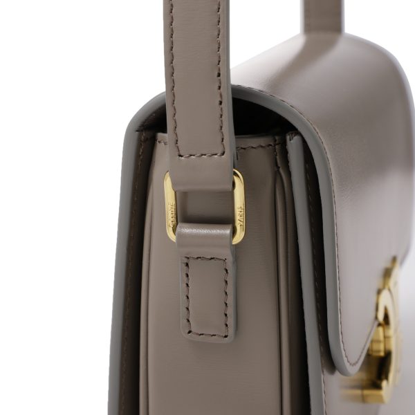 18842 3bf4 10bl08 Celine Teen Triomphe Shoulder Bag Gray