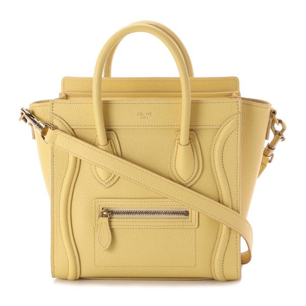 18924 3dru 11po02 Celine Luggage Nano Calfskin Handbag Yellow