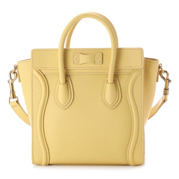 18924 3dru 11po06 Celine Luggage Nano Calfskin Handbag Yellow