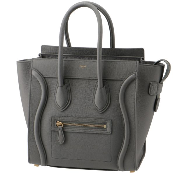 189793aql10kl 1 Celine Micro Luggage Bag Cole Gray