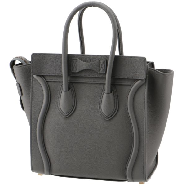 189793aql10kl 2 Celine Micro Luggage Bag Cole Gray