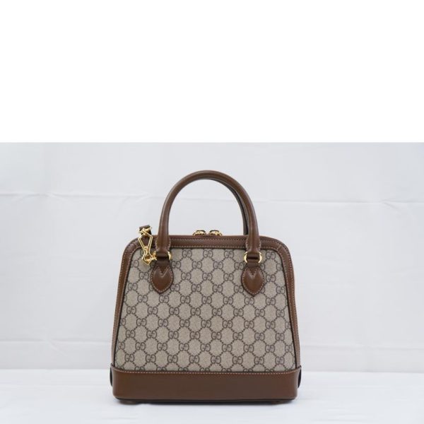 19013 2 Gucci Horsebit 1955 2way Bag Beige