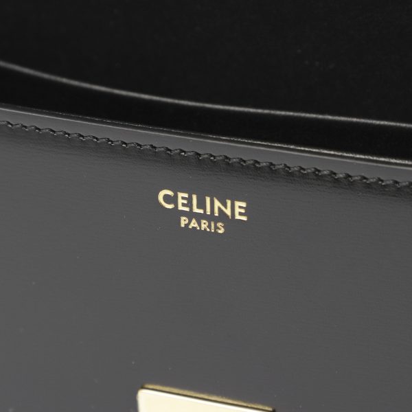 19414 3bf4 38no08 Celine Triomphe Shoulder Bag Black