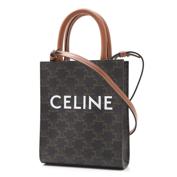 19437 2bzk 04lu01 Celine Mini Cabas Vertical Tote Bag Brown