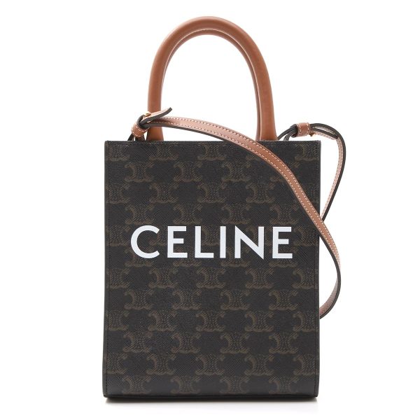 19437 2bzk 04lu02 Celine Mini Cabas Vertical Tote Bag Brown