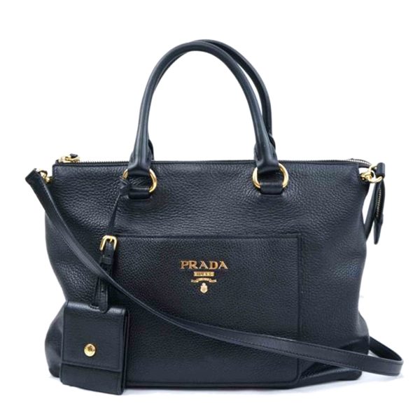 19556 1 Prada Vitello Leather Handbag