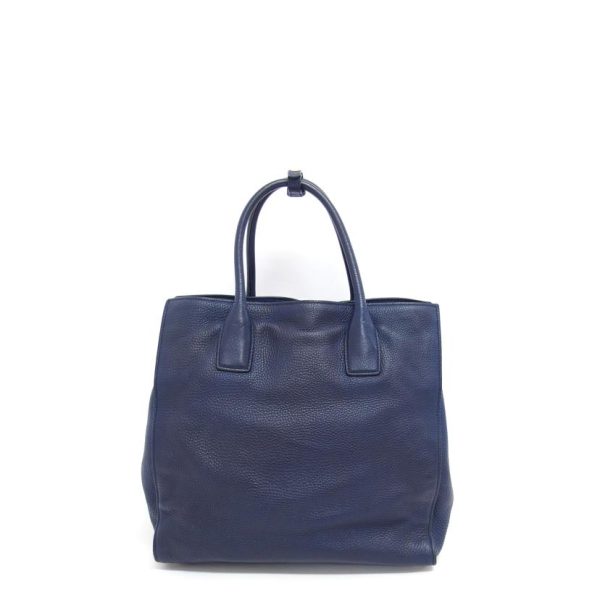 19620 2 Prada Leather 2way Tote Bag Blue