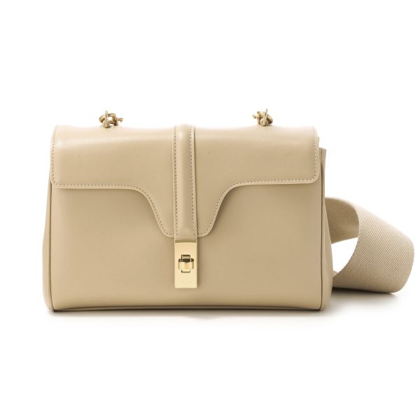 19685 3cr4 02bg02 Celine Teen Soft 16 Shoulder Bag Beige