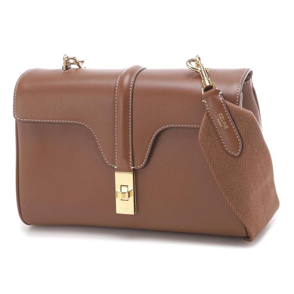 19685 3cr4 04lu01 Celine Teen Soft Calfskin Shoulder Bag Brown