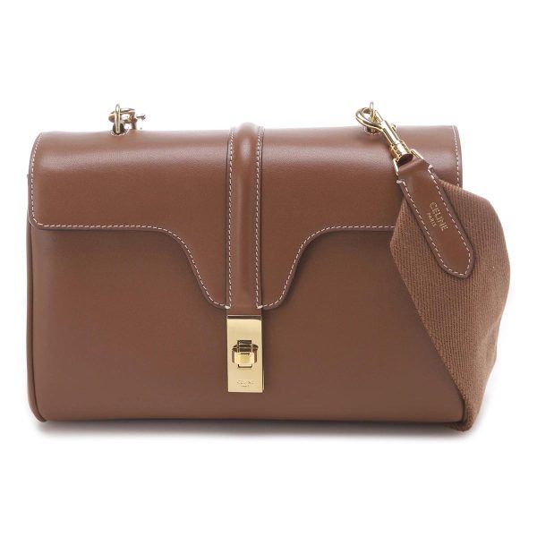 19685 3cr4 04lu02 Celine Teen Soft Calfskin Shoulder Bag Brown