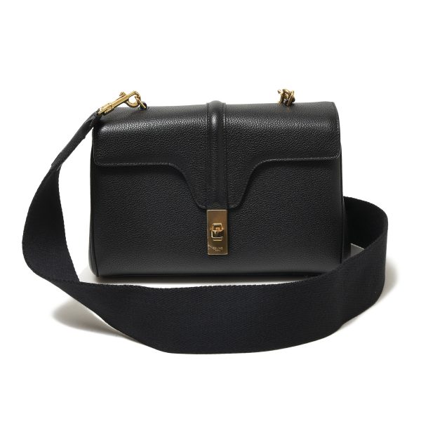 19685 3cr8 38no05 Celine Teen Soft Calfskin Shoulder Bag Black